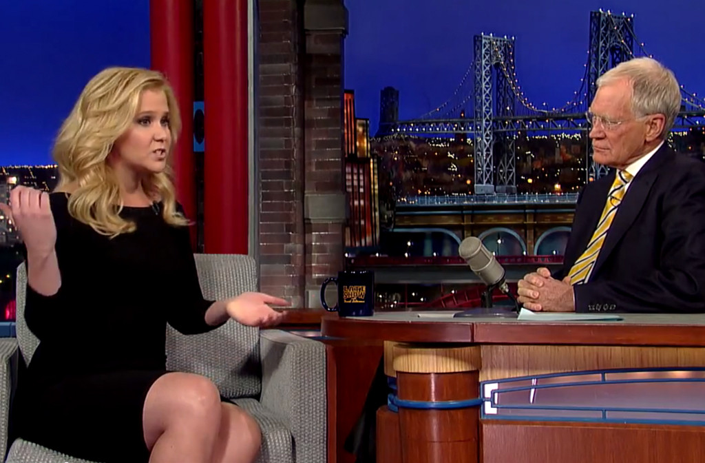 Amy Schumer, David Letterman Amy Schumer, David Letterman